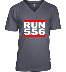 Run 5.56 Long Gun AR 15 Men's V-Neck Men's V-Neck - Nice-Tshirts4u