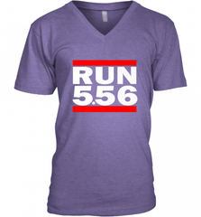 Run 5.56 Long Gun AR 15 Men's V-Neck Men's V-Neck - Nice-Tshirts4u