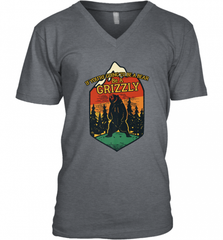 If You're Going To Be A Bear Be A Grizzly, Outdoor, Camping Men's V-Neck Men's V-Neck - Nice-Tshirts4u