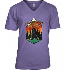 If You're Going To Be A Bear Be A Grizzly, Outdoor, Camping Men's V-Neck Men's V-Neck - Nice-Tshirts4u