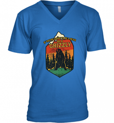 If You're Going To Be A Bear Be A Grizzly, Outdoor, Camping Men's V-Neck Men's V-Neck - Nice-Tshirts4u