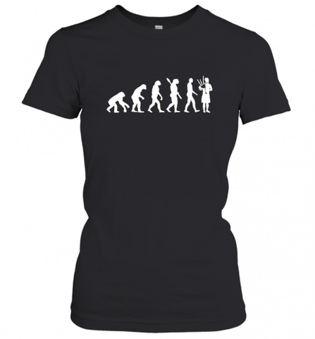 Evolution bagpipe player Women's T-Shirt Women's T-Shirt / Black / XS Women's T-Shirt - Nice-Tshirts4u