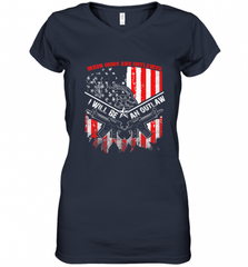When Guns Are Outlawed I Will Be An Outlaw Women's V-Neck T-Shirt Women's V-Neck T-Shirt - Nice-Tshirts4u